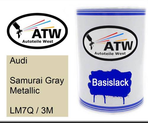 Audi, Samurai Gray Metallic, LM7Q / 3M: 500ml Lackdose, von ATW Autoteile West.